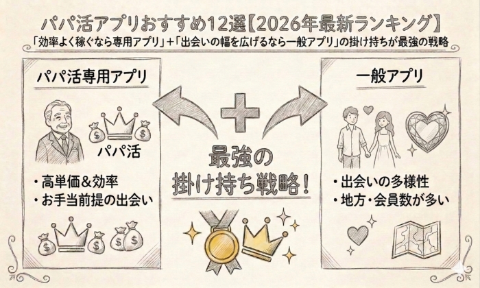 パパ活アプリおすすめ12選【2026年最新ランキング】